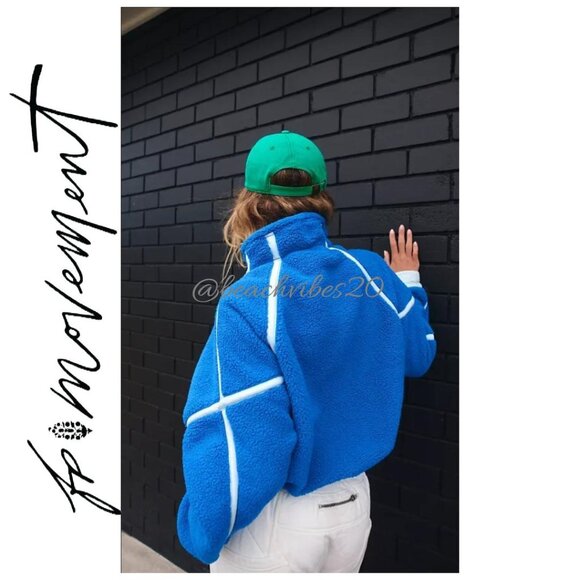 FP MOVEMENT Mountain High Half Zip Fleece Mid Atlantic Combo Large NWOT - Picture 4 of 6